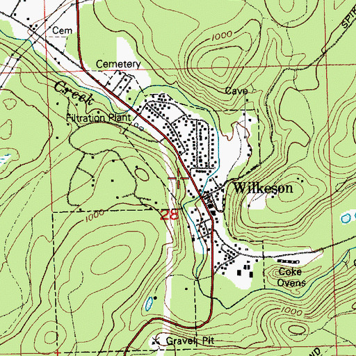 Topographic Map of East Pierce Fire Protection District 22 East Pierce Fire and Rescue Station 110 Wilkeson, WA