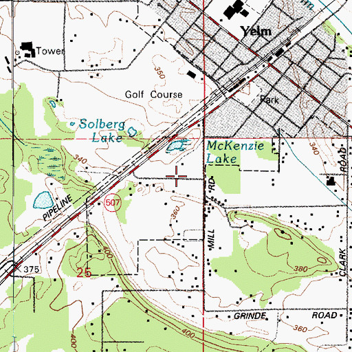 Topographic Map of Southeast Thurston Fire Authority Station 21 Main, WA