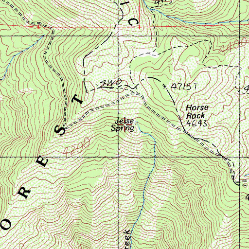 Topographic Map of Jesse Spring, CA
