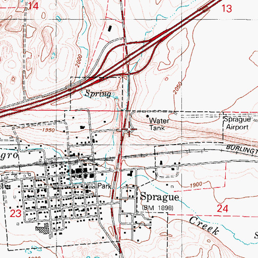 Topographic Map of Lincoln County Fire District 1 Emergency Response Center, WA