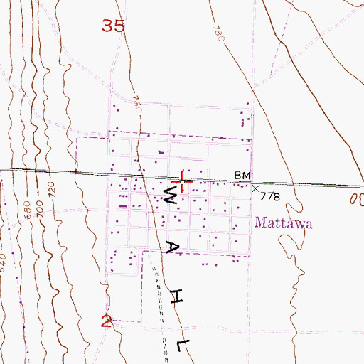 Topographic Map of Grant County Fire District 8, WA
