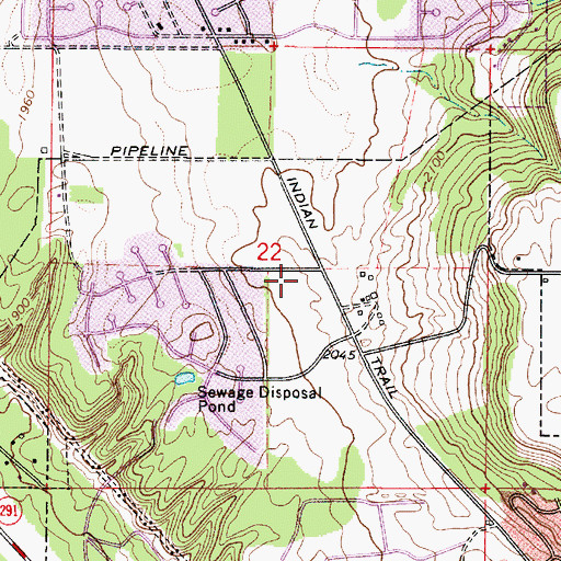 Topographic Map of Spokane Fire Department Station 17, WA
