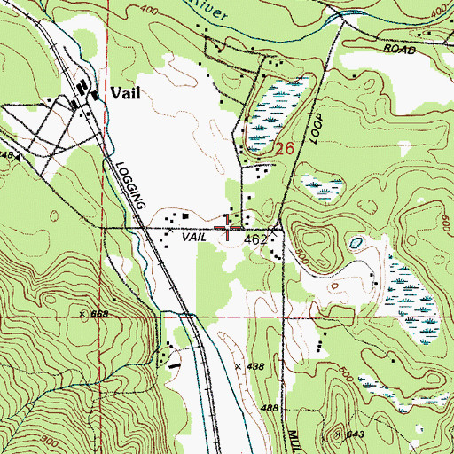 Topographic Map of Southeast Thurston Fire Authority Station 26 Vail Road, WA