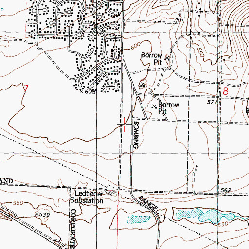 Topographic Map of Benton County Fire Protection District 4, WA