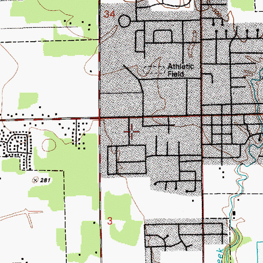Topographic Map of Clark County Fire District 3 Station 35, WA