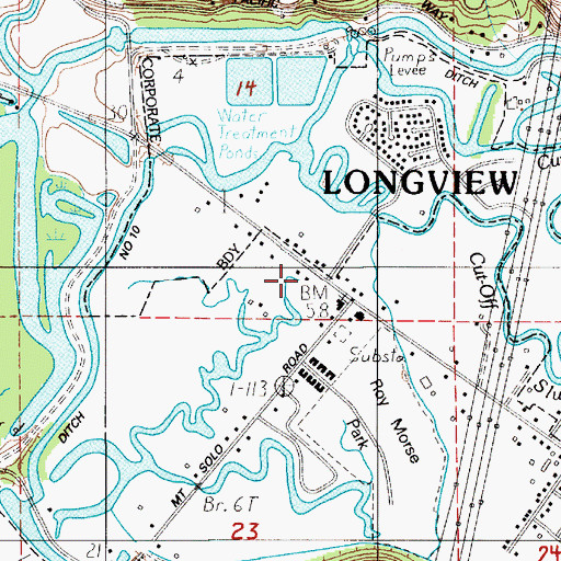 Topographic Map of Cowlitz 2 Fire and Rescue Station 22 Bakers Corner, WA