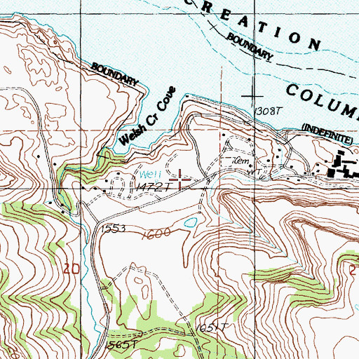Topographic Map of Lincoln Fire Station, WA