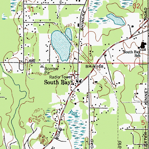 Topographic Map of South Bay Fire Department Station 8 - 1 Headquarters, WA
