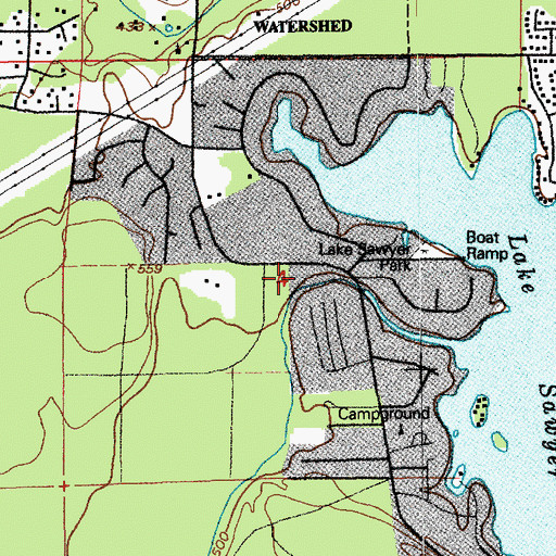 Topographic Map of King County Fire Protection District 44 Mountain View Fire and Rescue Station 98, WA