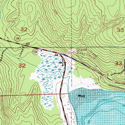 Topographic Map of Jefferson County Fire Protection District 3 Port Ludlow Fire and Rescue Station 33, WA