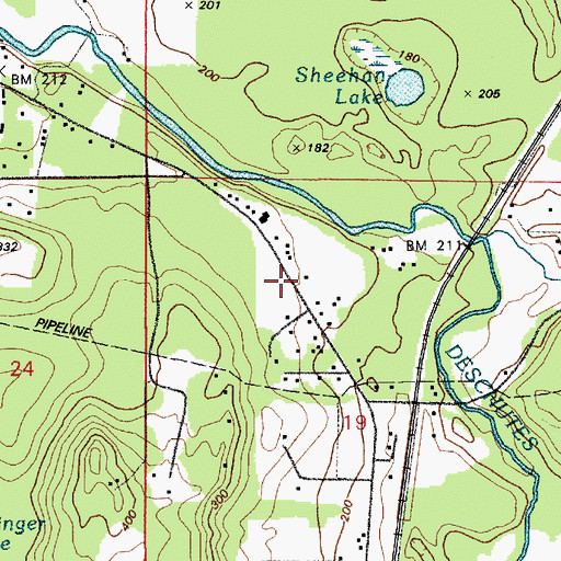 Topographic Map of Thurston County Fire District 6 East Olympia Fire District Station 64, WA