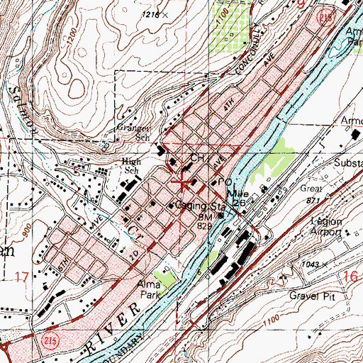 Topographic Map of Okanogan County Fire Protection District 3, WA
