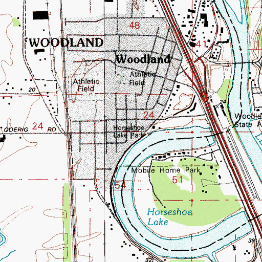 Topographic Map of Clark County Fire Rescue Station 29, WA