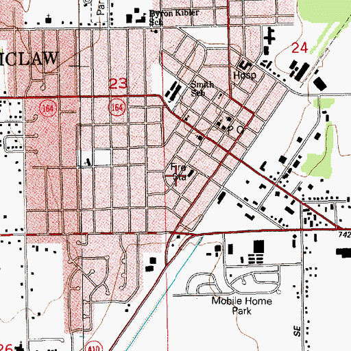 Topographic Map of King County Fire Protection District 28 Enumclaw Fire Department Station 1, WA