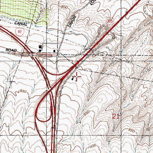 Topographic Map of Benton County Fire District 1 Office, WA
