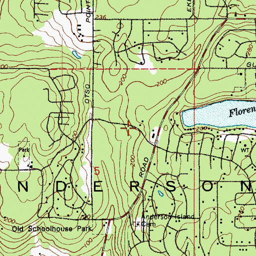 Topographic Map of Pierce County Fire Protection District 27, WA