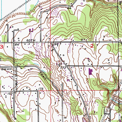 Topographic Map of Snohomish County Fire District 4 Station 40, WA