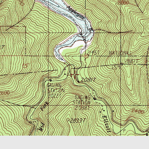 Topographic Map of Joe Bar, CA