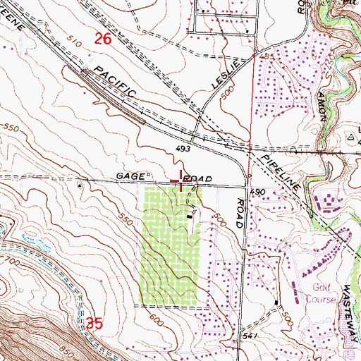 Topographic Map of Richland Fire and Emergency Services Station 72, WA