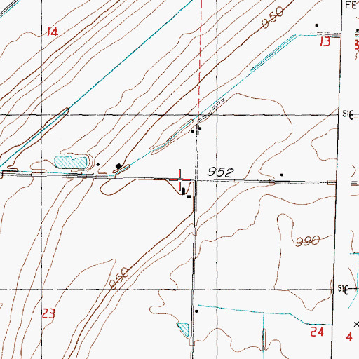 Topographic Map of Franklin County Fire District 4 Station 2, WA