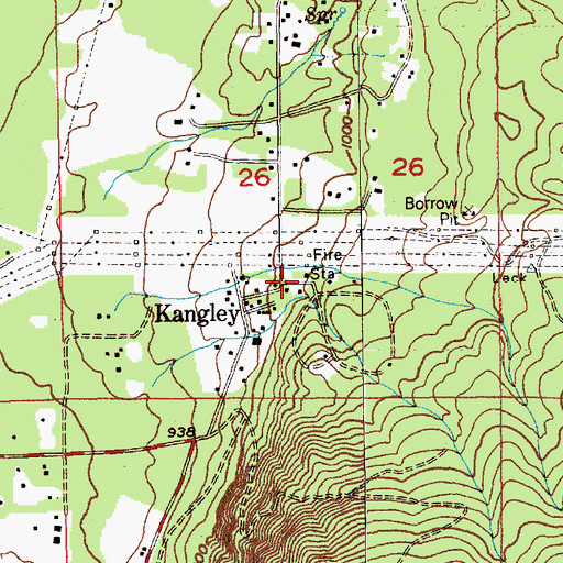 Topographic Map of King County Fire Protection District 47 Station 88, WA