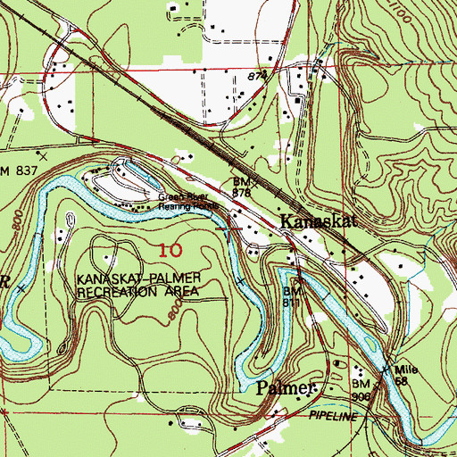 Topographic Map of King County Fire Protection District 47 Station 89, WA