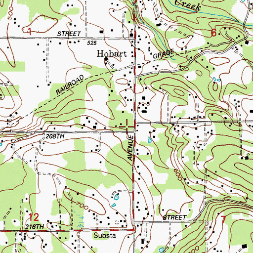Topographic Map of King County Fire Protection District 43 Maple Valley Fire and Life Safety Station 85, WA
