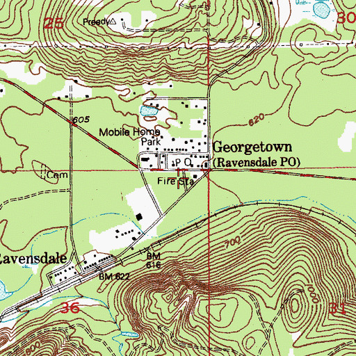 Topographic Map of King County Fire Protection District 43 Maple Valley Fire and Life Safety Station 82, WA