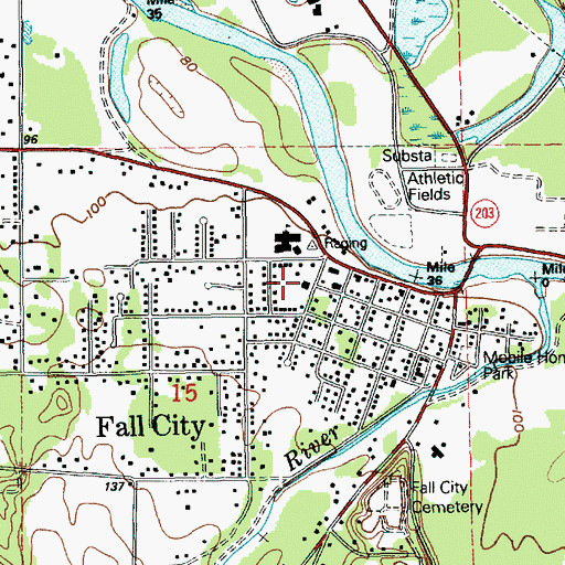 Topographic Map of King County Fire Protection District 27 Fall City Fire Department, WA
