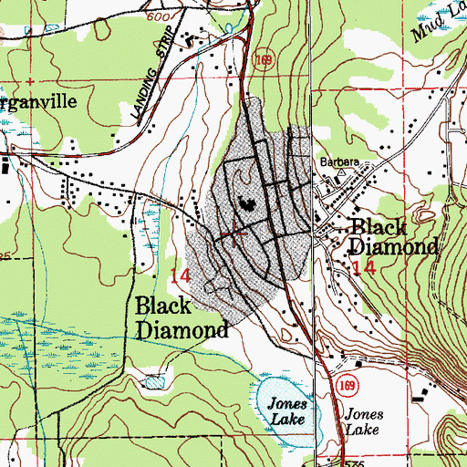 Topographic Map of King County Fire Protection District 44 Mountain View Fire and Rescue Station 99, WA