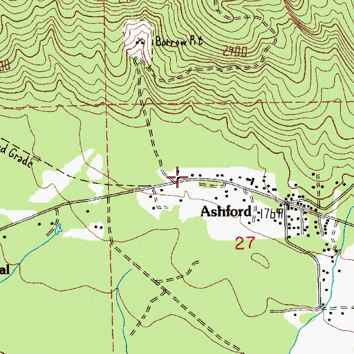 Topographic Map of Pierce County Fire District 23 Station 1, WA