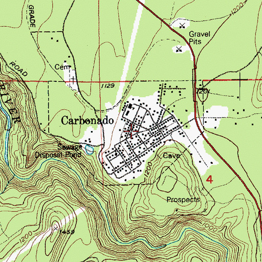 Topographic Map of Carbonado Fire Department, WA