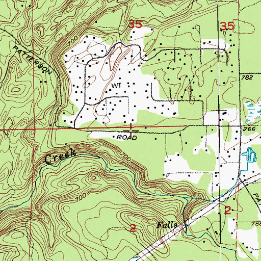 Topographic Map of Pierce County Fire District 18 / Orting Valley Fire and Rescue Station 2, WA