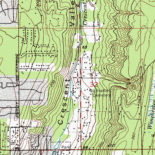 Topographic Map of Pierce County Fire District 5 / Gig Harbor Fire and Medic One Station 57 - Crescent Valley, WA
