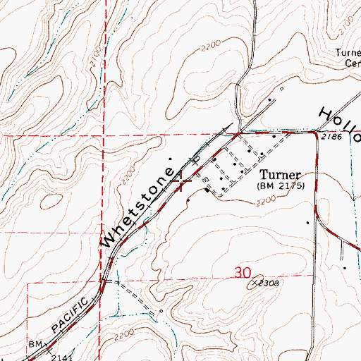 Topographic Map of Columbia County Fire District 3 Station 2, WA