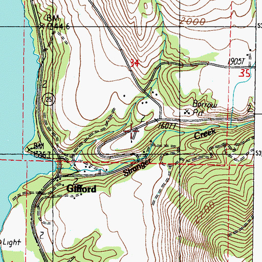 Topographic Map of Stevens County Fire District 12 Station 121, WA