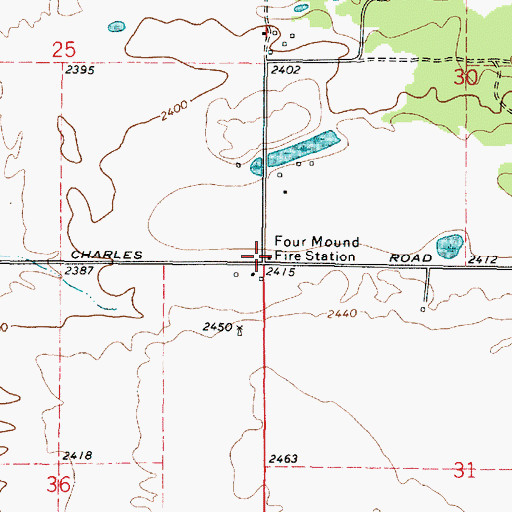 Topographic Map of Spokane County Fire District 5 Station 52, WA