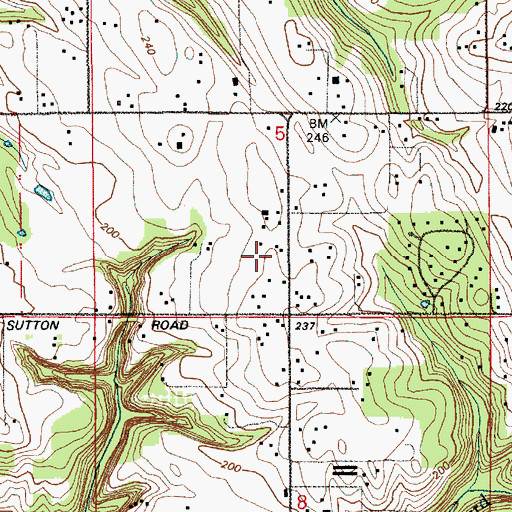 Topographic Map of Clark County Fire District 12 Station 2, WA