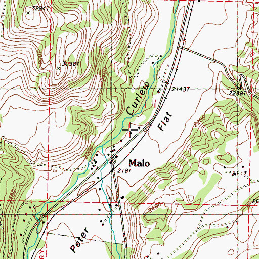 Topographic Map of Ferry / Okanogan County Fire District 14 Malo, WA