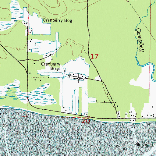 Topographic Map of Grays Harbor Fire District 7 Station 3 Hoquiam, WA
