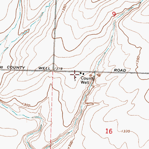 Topographic Map of Benton County Fire Protection District 5 Station 520, WA
