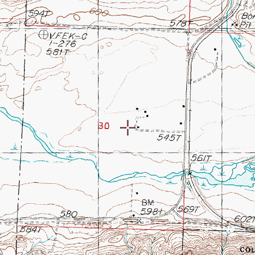 Topographic Map of Grant County Fire District 10 Station 6 Smyrna, WA