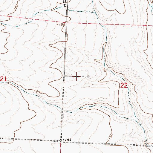Topographic Map of Benton County Fire Protection District 5 Station 530, WA