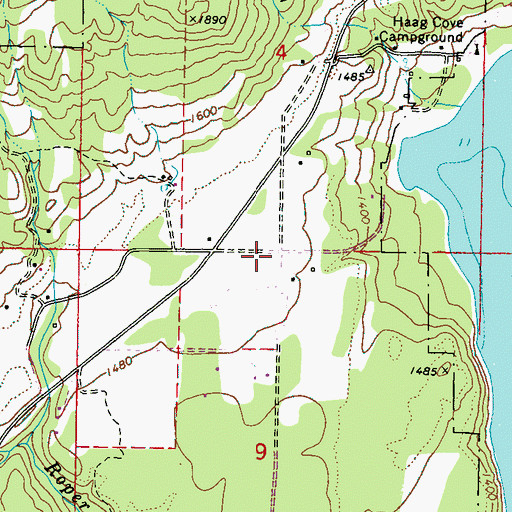 Topographic Map of Joint Protection Ferry County Fire District 3 - Stevens County Fire District 8 Station 5 Tipton, WA