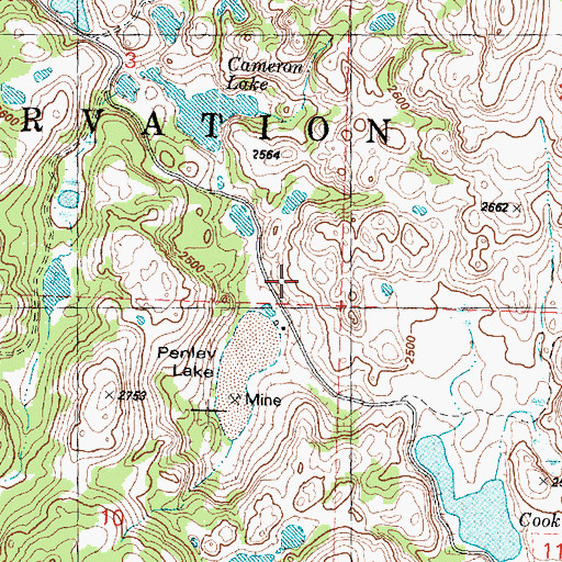 Topographic Map of Okanogan County Fire District 8 Archer Unit, WA