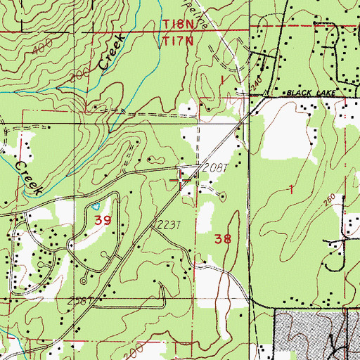 Topographic Map of Thurston County Fire District 5 Station 52, WA