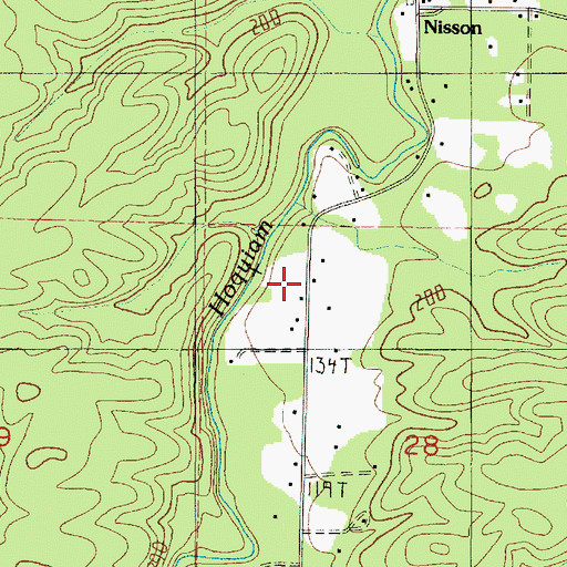 Topographic Map of Grays Harbor Fire District 10 Wishkah Fire Department Station 2, WA