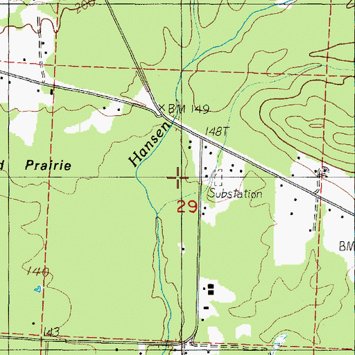 Topographic Map of Grays Harbor Fire District 17 Station 2, WA