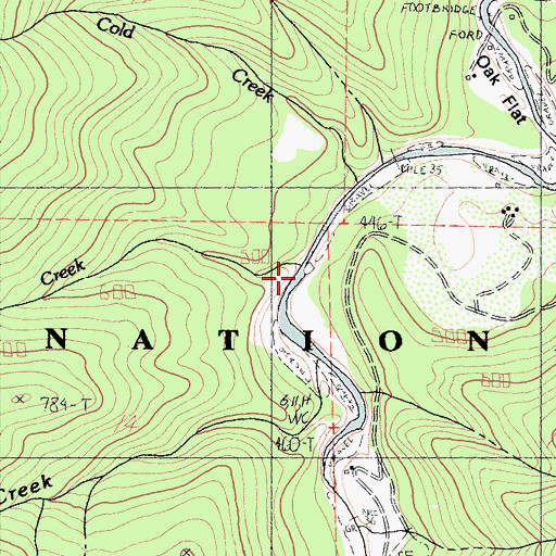 Topographic Map of Johnson Creek, CA