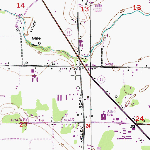 Topographic Map of Skagit County Fire District 5 Allen, WA